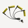 Аккумуляторы NiteCore NH2400 4шт+Кабель (UCB-C, 1,5V*2,4Ah=3,6Wh)